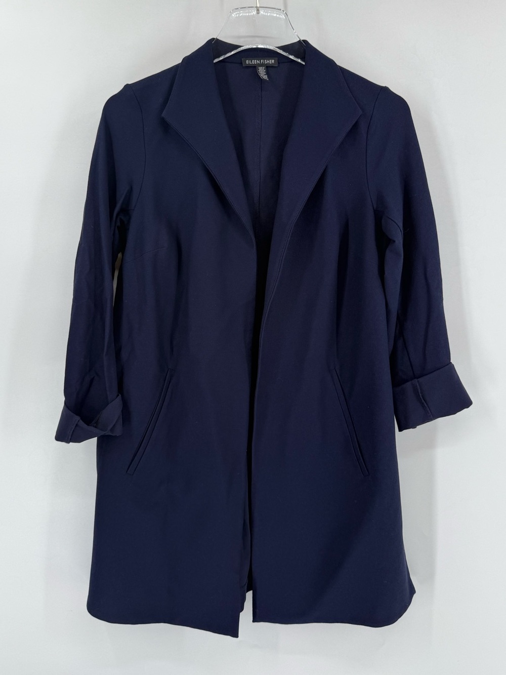 Eileen Fisher‎ navy blue blazer size xs